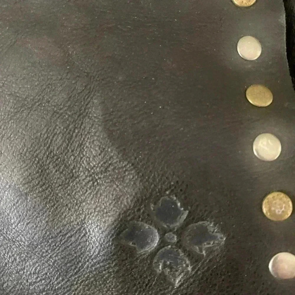 Patricia Nash Studded Brown Leather Crossbody Bag - Picture 3 of 10